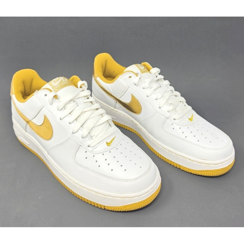 NIKE‎ WMNS AIR FORCE 1 WHITE/METALLIC GOLD/GUM WOMEN'S 11 NWB